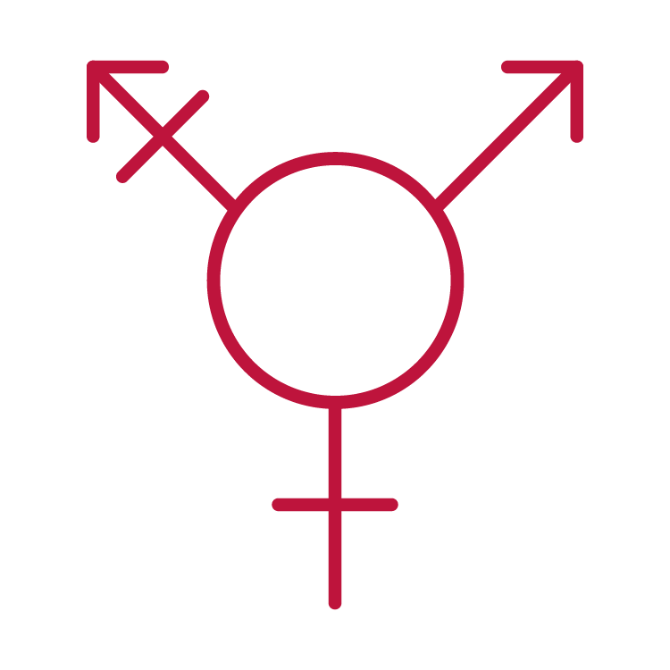 Símbolo que representa a las personas transgénero y de diversidad de género.