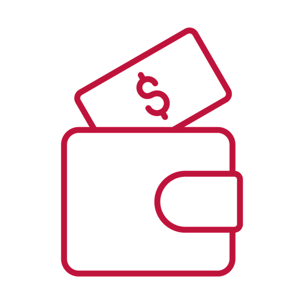 money-in-wallet-icon-red money in wallet icon