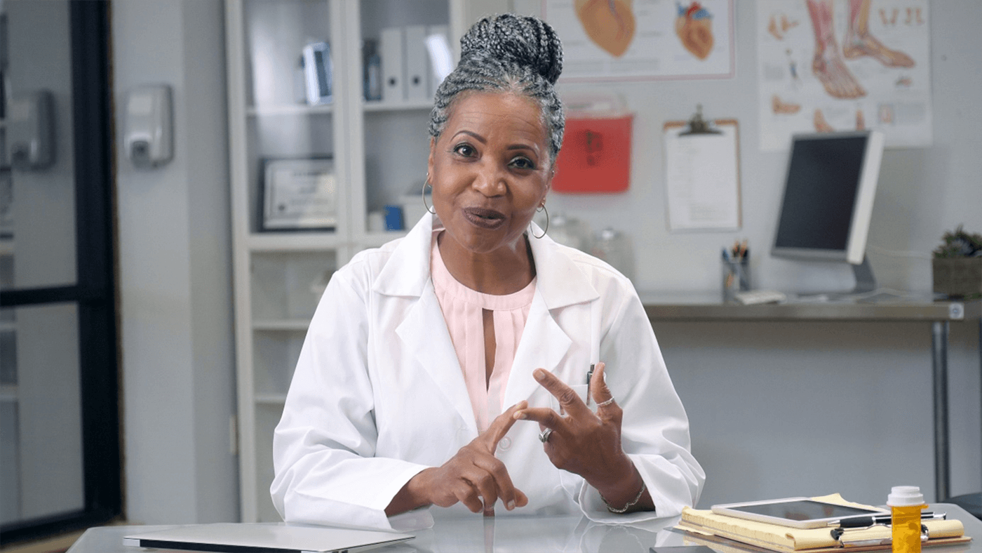 doctor counting on fingers