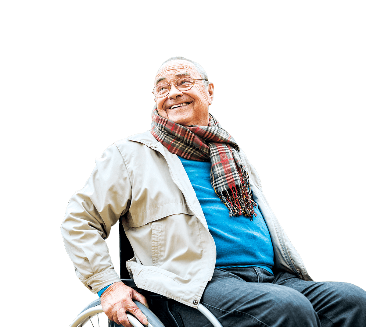 man in wheelchair dsnp care team header