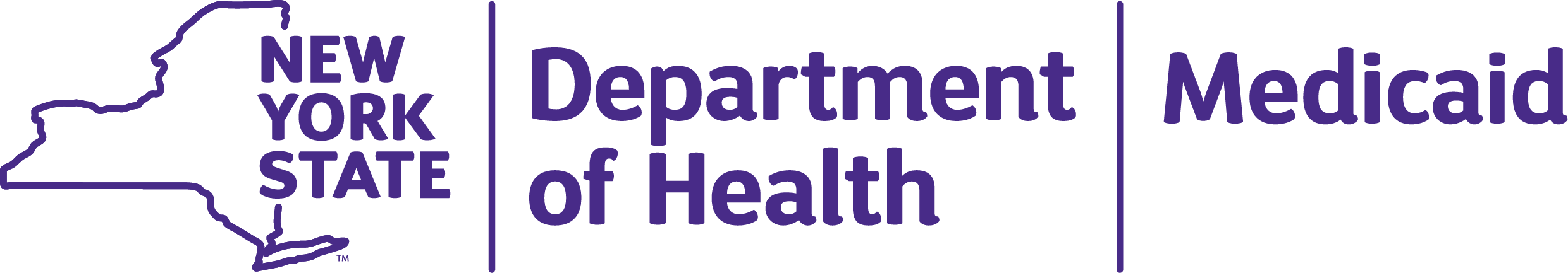 New York State Department of Health Medicaid Logo White