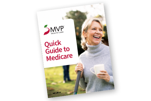 quick guide to medicare with a woman on the cover