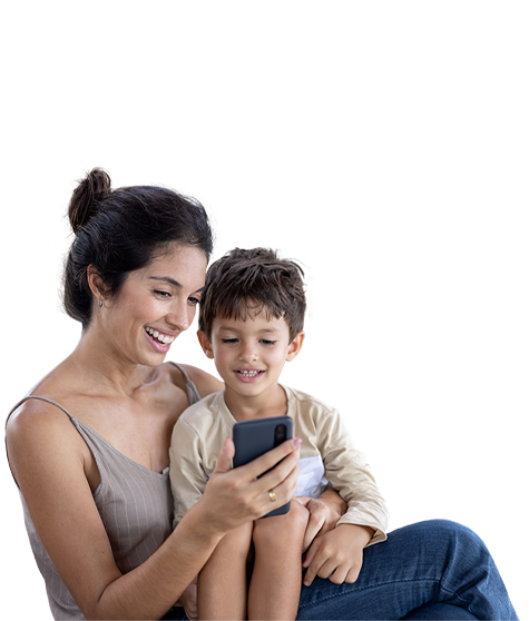 mother-and-child-with-phone mother and child with phone